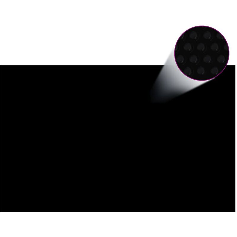 

Cubierta de piscina rectangular PE negro 800x500 cm