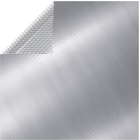 Cubierta de piscina rectangular PE plateado 600x400 cm vidaXL