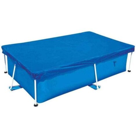 Cubierta de piscina rectangular, resistente a los rayos UV y al polvo, azul, 220 x 150 cm