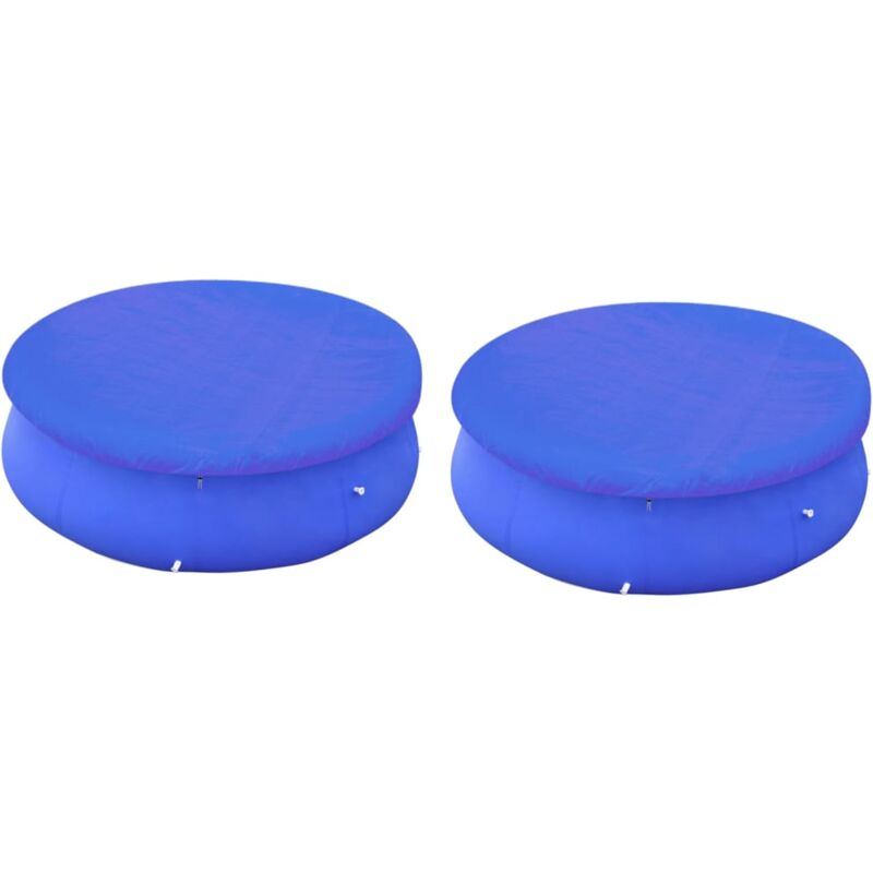 Cubiertas Para Piscina 2 Uds Piscina Elevada Redonda 360-367 Cm Vidaxl