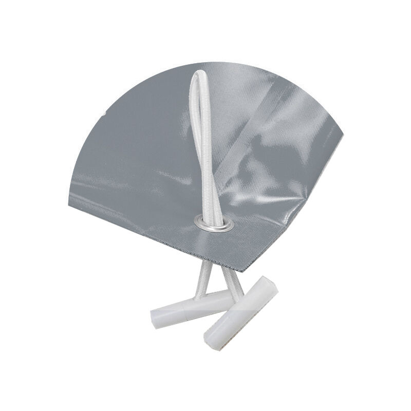 International Cover Pool - Cubierta De Proteccion Invierno Para Piscina De 3,5 X 7,5 M Más 15 Cm Para Anclaje En Gris