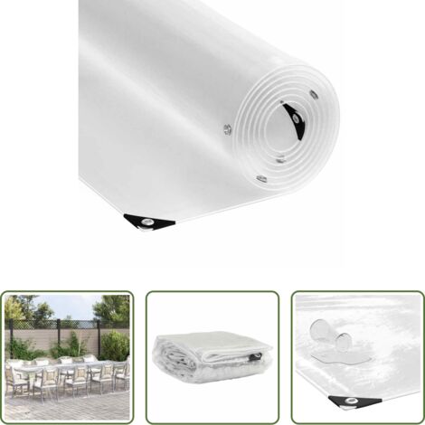 Cubierta de PVC -  Lona transparente con ojales PVC 4x8 m