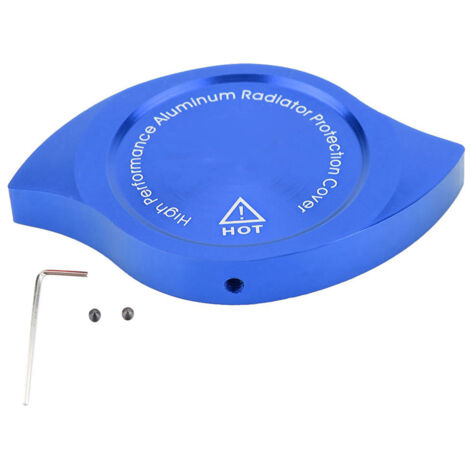 Cubierta de radiador de aluminio Mod Auto, CoverBolt, tipo R, cubierta decorativa azul, 1 pieza
