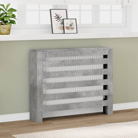 Cubierta de radiador madera gris hormigón 104x20x82 cm