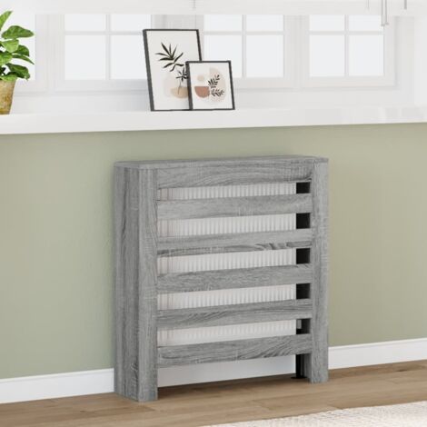 Cubierta de radiador madera ingeniería gris  78x20x82 cm