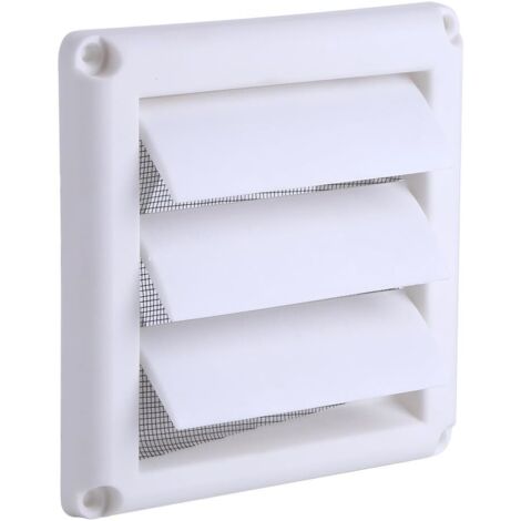 Cubierta de Rejilla de ventilación de plástico para secador, 3 Solapas, Rejilla de ventilación de conducto de Pared, Cubierta de ventilación con Rejilla de ventilación 15 x 15 cm