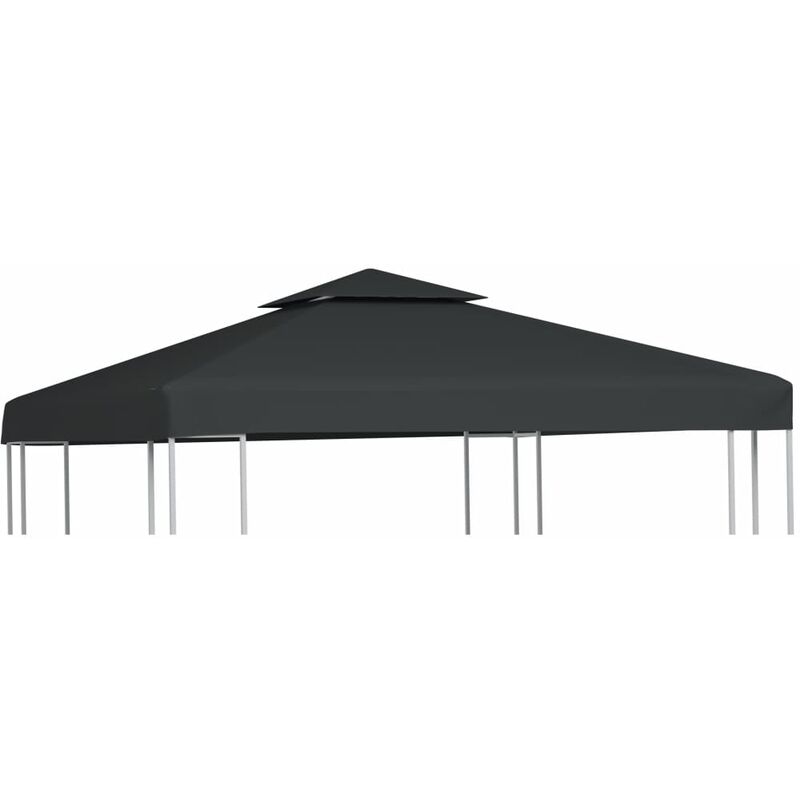 

Cubierta de repuesto de cenador 310 g/m² gris oscuro 3x3 m