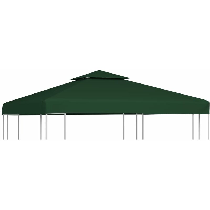 

Cubierta de repuesto de cenador 310 g/m² verde 3x3 m
