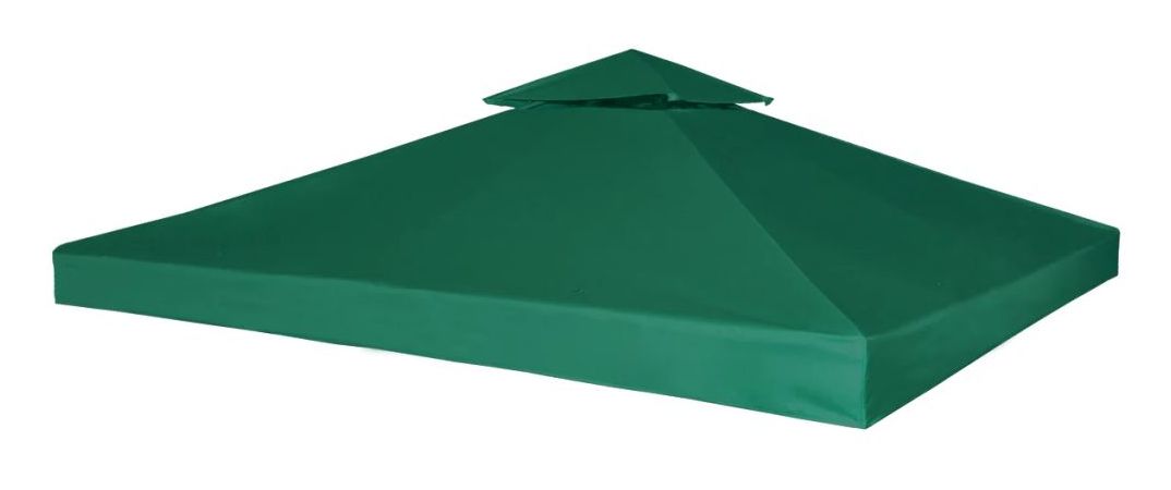 

Cubierta de repuesto de cenador 310 g/m² verde 3x3 m