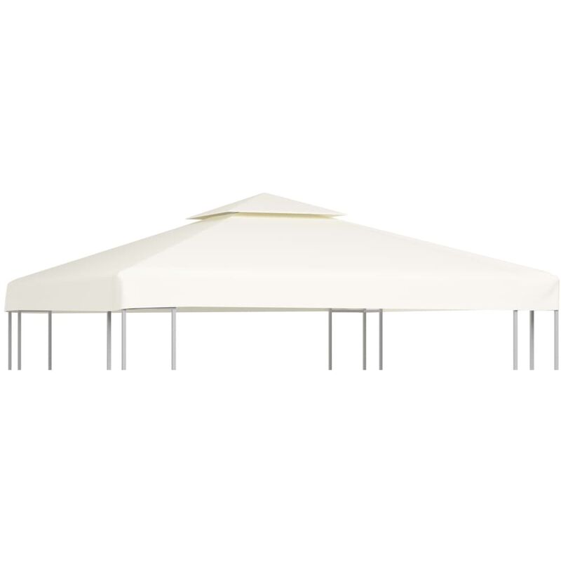 

Cubierta de repuesto de cenador 310 g/m² blanco crema 3x3 m - Blanco