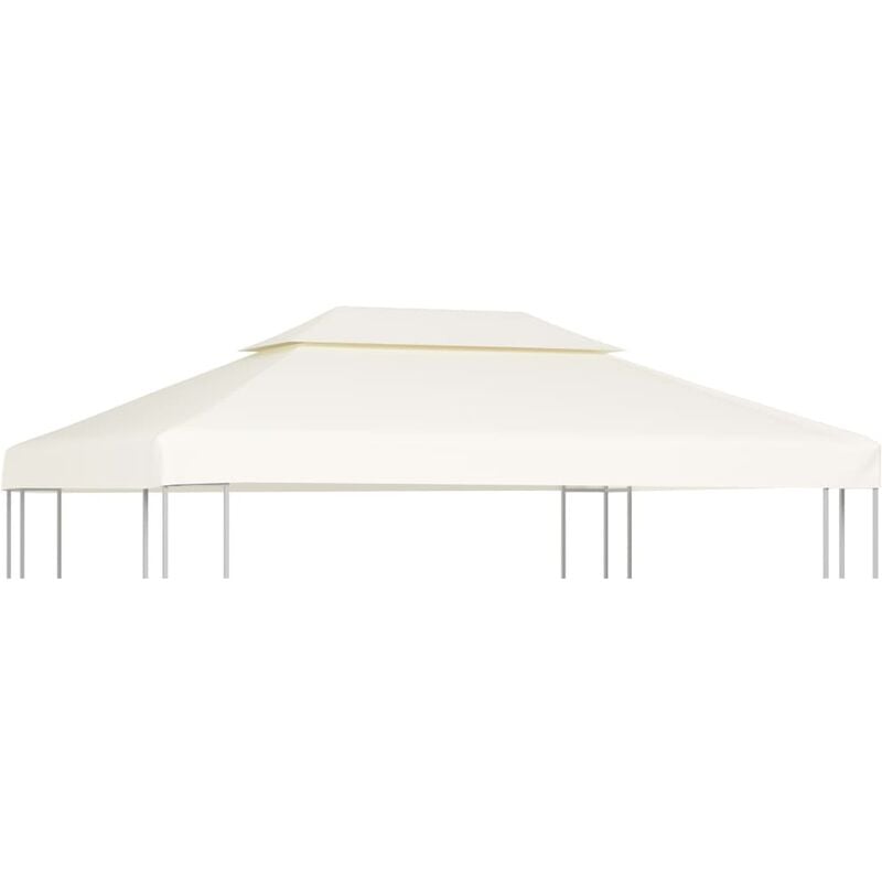 

Cubierta de repuesto de cenador 310 g/m² blanco crema 3x4 m - Blanco