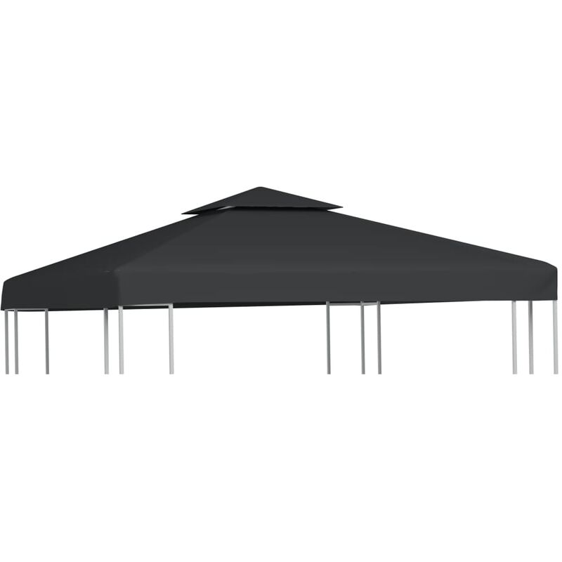 

Cubierta de repuesto de cenador 310 g/m² gris oscuro 3x3 m - Gris