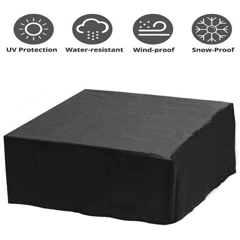 Cubierta de spa de 200 x 200 x 85 cm, para jacuzzi, piscina, bañera, cubierta de tela Oxford para jardín exterior, resistente al polvo, impermeable y anti-UV.