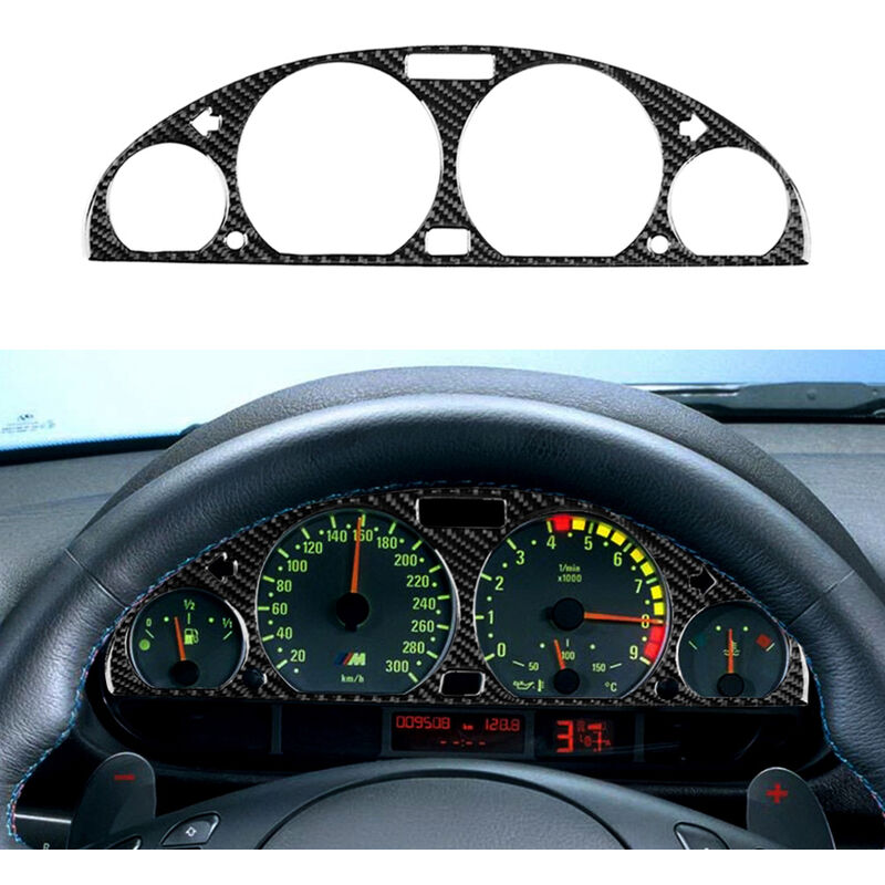 

Asupermall - Cubierta decorativa de fibra de carbono para salpicadero de instrumentos para BMW 3 Series E46 (1998-2005), Fibra de carbon