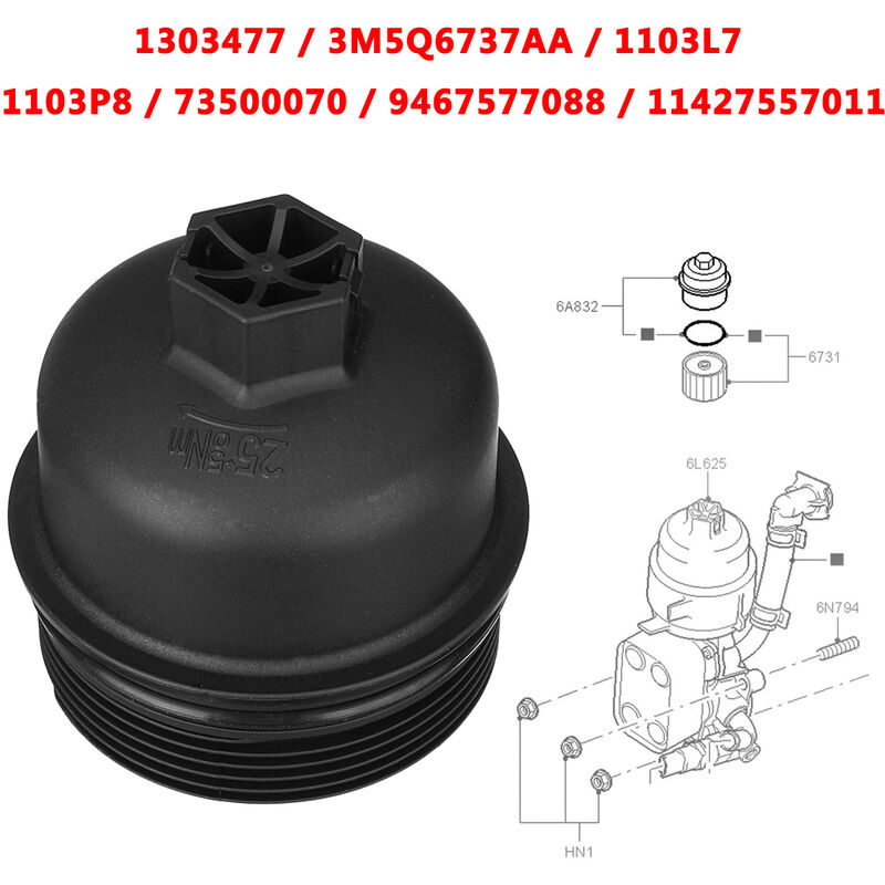 

Cubierta del filtro de aceite del capó para Ford Transit MK7 Galaxy Mondeo Focus Fiat