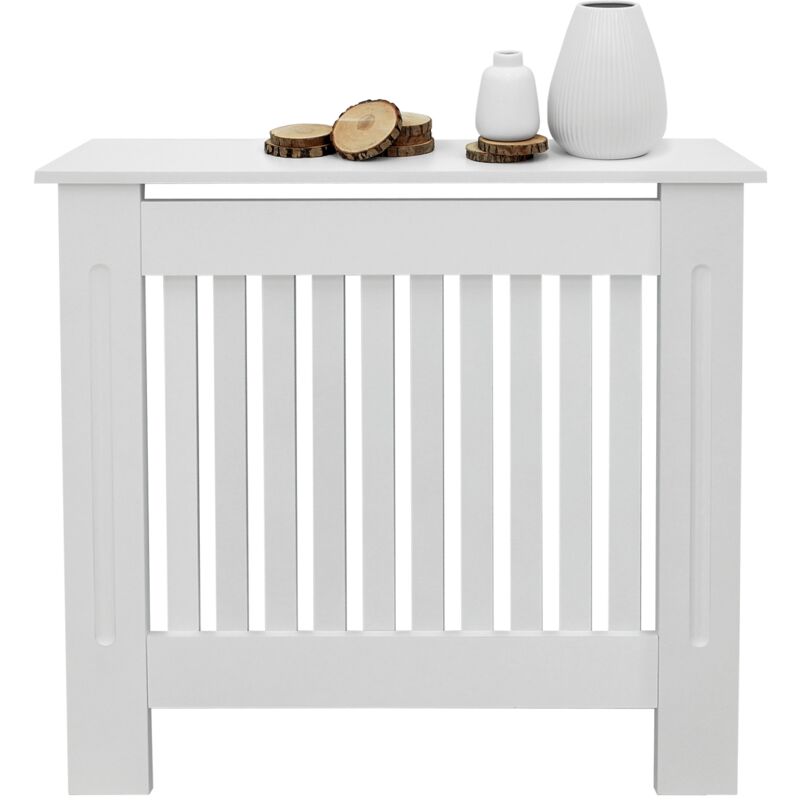 

Cubierta del radiador 78x19x82 cm estilo rústico MDF protector de calefacción