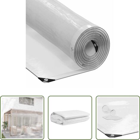 Cubierta exterior -  Lona transparente con ojales polietileno 6x12 m