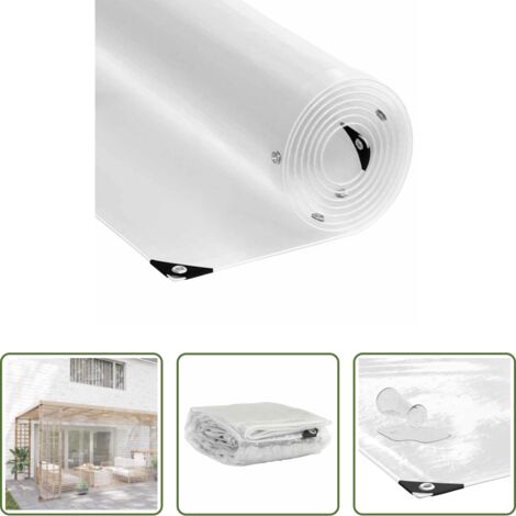 Cubierta exterior -  Lona transparente con ojales PVC 5x8 m