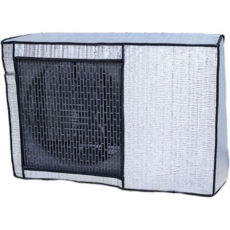 Cubierta exterior para aire acondicionado, hecha de película de aluminio, a prueba de polvo (abierta, 88 x 35 x 60 cm)