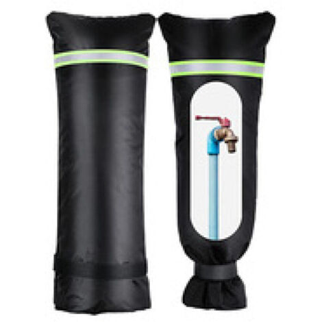 Cubierta grande para grifo de exterior para invierno con banda reflectante, anticongelante, impermeable y aislante, reutilizable, 51 x 21 cm (2 unidades)