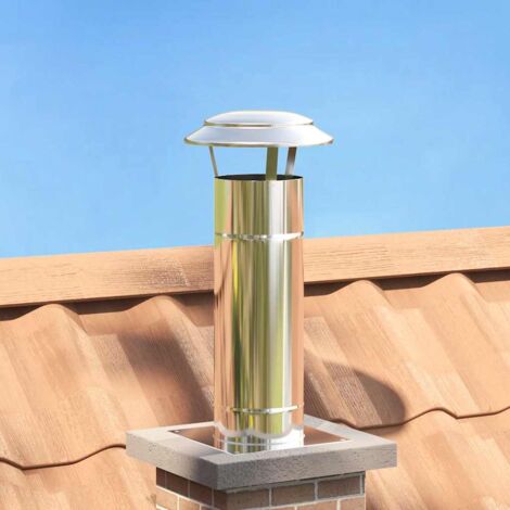 Cubierta para Chimenea Plateado 25 x 25 x 20 cm