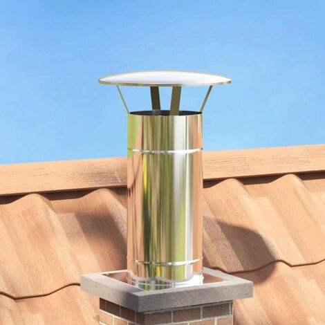 Cubierta para Chimenea Plateado 35 x 35 x 20 cm