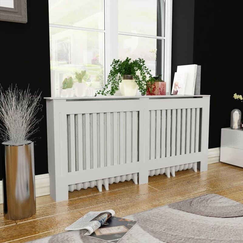 

Cubierta para el radiador blanco MDF 172 cm