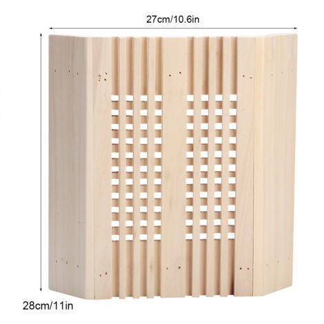 Cubierta para lámpara de sauna  Protector antiexplosión para lámpara  Pantalla de madera, 28 x 27 cm  Accesorio duradero para sauna