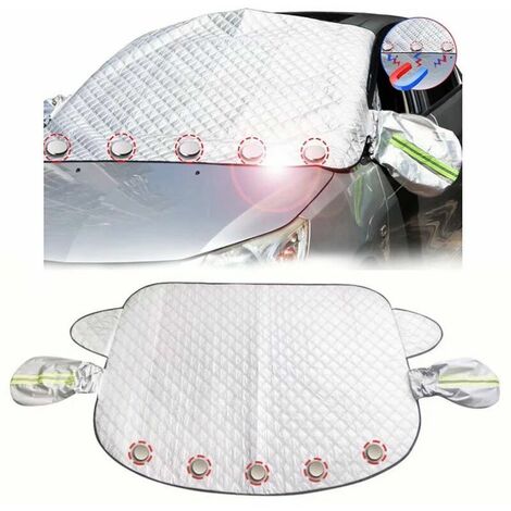 Cubierta para parabrisas de coche, protección contra heladas, protección de parabrisas de invierno, parasol para parabrisas delantero de coche, antiescarcha, nieve, hielo, lluvia y sol, plegable, dura