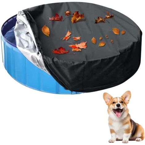 Cubierta para piscina de perros, 160 x 30 cm, impermeable y resistente al polvo, bordes reforzados, protección UV, robusta y duradera, apta para jardines y terrazas.