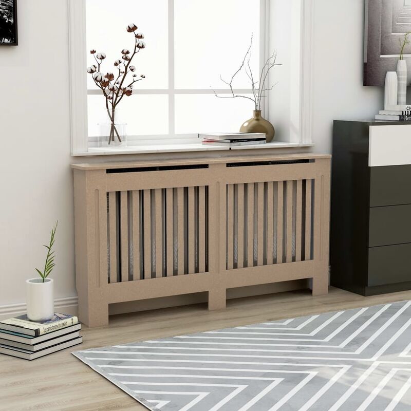 

Cubierta para radiador MDF 152x19x81 cm - Marrón