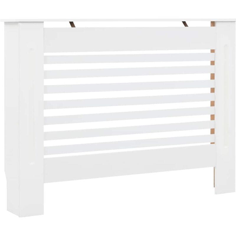 

vidaXL Cubierta para radiador MDF blanco 112x19x81,5 cm - Blanco