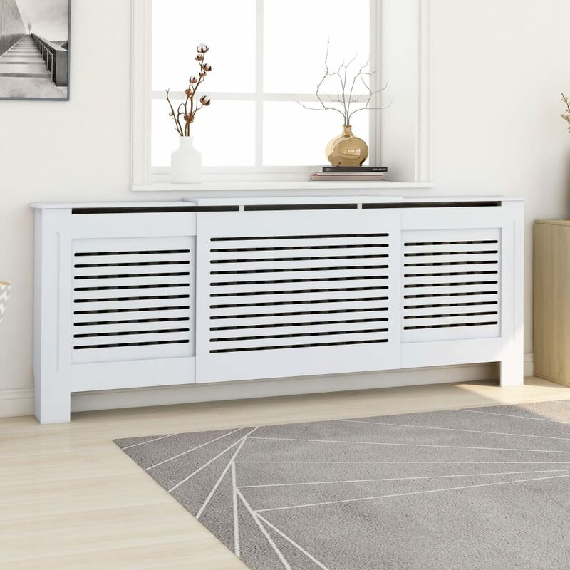 

Youthup - Cubierta para radiador MDF blanco 205 cm - Blanco