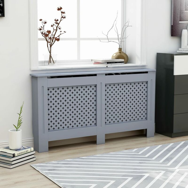 

Cubierta para radiador MDF gris antracita 152x19x81 cm