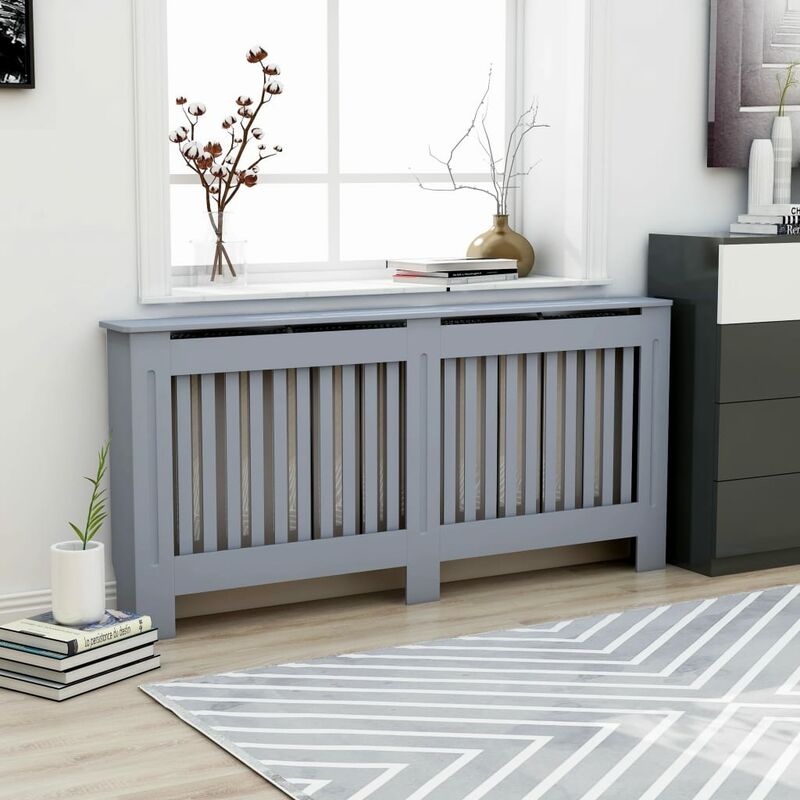 

Youthup - Cubierta para radiador MDF gris antracita 172x19x81 cm - Gris