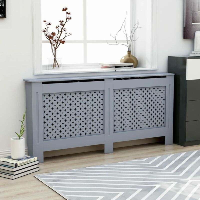 

Youthup - Cubierta para radiador MDF gris antracita 172x19x81 cm - Gris