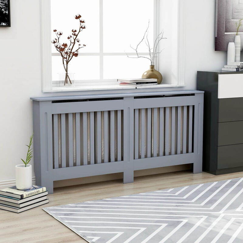 

Cubierta para radiador MDF gris antracita 172x19x81 cm