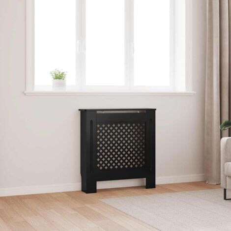 Cubierta para radiador MDF negro 78 cm