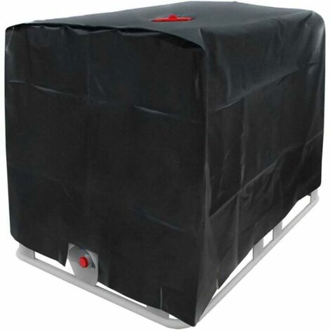 Cubierta para tanque de agua, cubierta para tanque IBC de 1000 L, material impermeable, cubierta de polietileno, a prueba de polvo, anti-UV y anti-lluvia (116 x 100 x 120 cm)