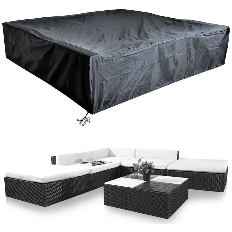 Funda protectora Funda de muebles de jardín funda de lona 240x240x52 cm tela cubierta protectora exterior patio jardín terraza lluvia