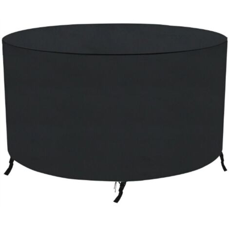 Cubierta redonda impermeable para jardín, fabricada en ratán sintético – 180 x 90 cm – alta resistencia a los rayos UV y a la intemperie.