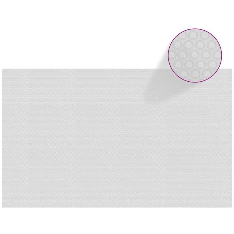 

Cubierta solar de piscina de PE flotante gris 1000x600 cm