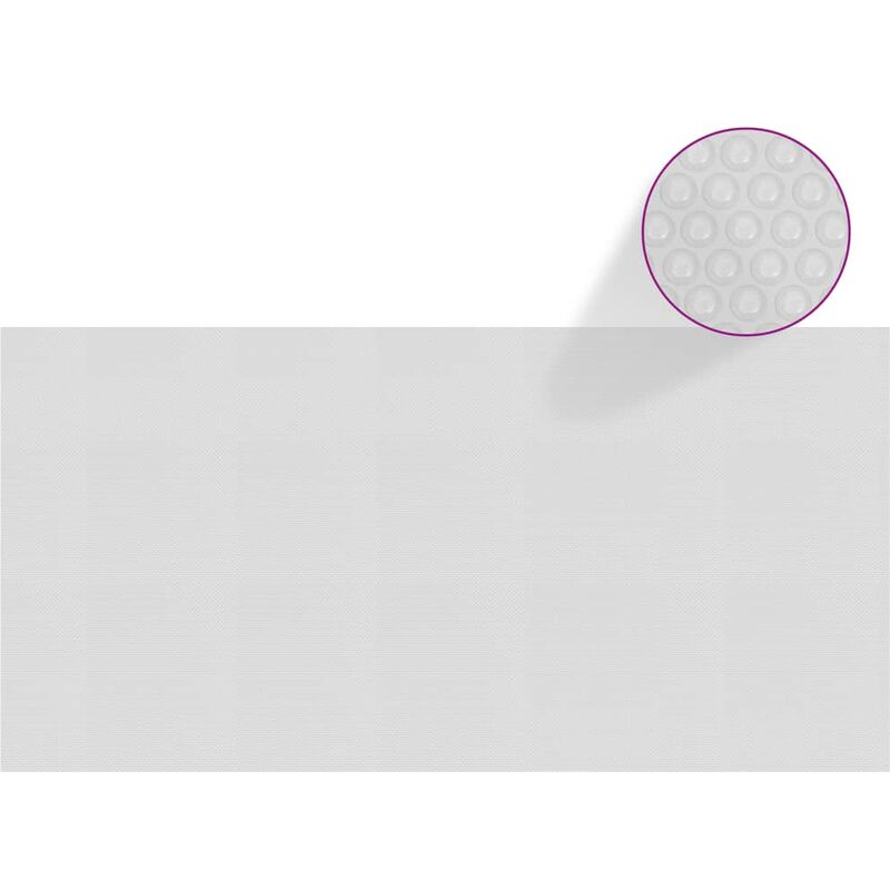 

Cubierta solar de piscina de PE flotante gris 1200x600 cm