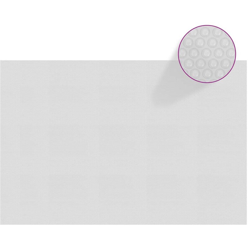 

Cubierta solar de piscina de PE flotante gris 300x200 cm