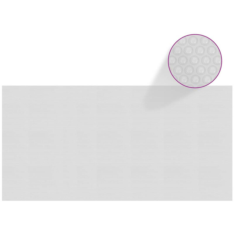 

Cubierta solar de piscina de PE flotante gris 732x366 cm