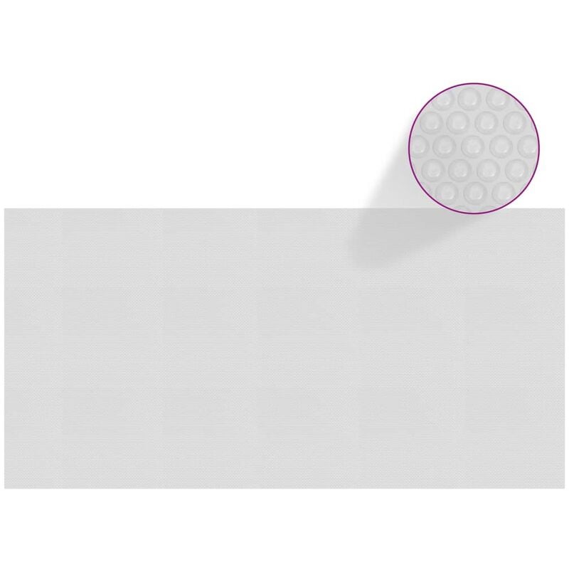 

Cubierta solar de piscina de PE flotante gris 975x488 cm