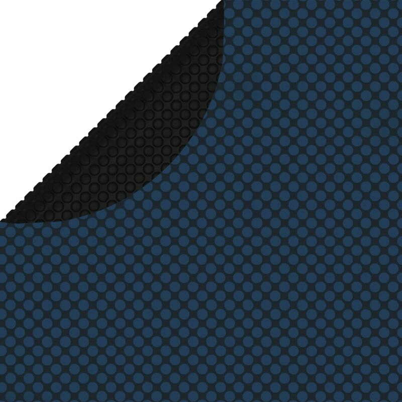 

Cubierta solar de piscina de PE flotante negro y azul 527 cm