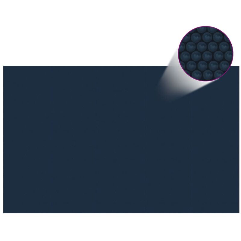 

Cubierta solar de piscina de PE flotante negro y azul 800x500cm - Negro