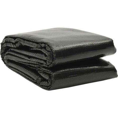 Cubierta solar de piscina de PE rectangular flotante 8x5m negro