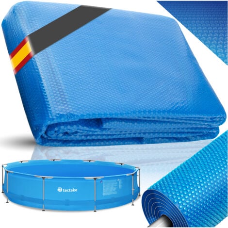 Cubierta solar para piscina redonda - lona para cubrir piscinas, cubre piscinas flotante para cortar a medida, cobertor solar ligero para piscina - Ø 488 cm